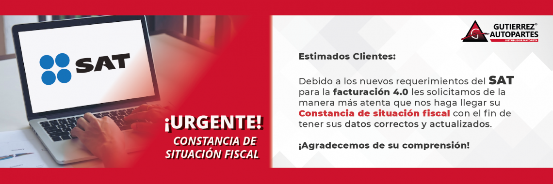 Envíanos tu constancia fiscal