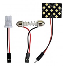 FOCO LUZ INTERIOR Luz Clara 15 SMD (3030) C/Adaptadores 2.8 cm. x 2.2 cm. 12v