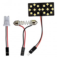 FOCO LUZ INTERIOR Luz Clara 18 SMD (3030) C/Adaptadores 4.2 cm. x 2.2 cm. 12v