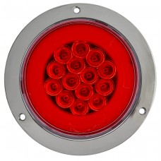 PLAFON REDONDO Bisel Cromado Ojo de Angel Tipo Gel (Alta-Baja) (Luz Led Alta-Estrobo) 12-24v con 14 Leds 10.2 cm ROJO PLAFON REDONDO Bisel Cromado Ojo de Angel Tipo Gel (Alta-Baja) (Luz Led Alta-Estrobo) 12-24v con 14 Leds 10.2 cm ROJO