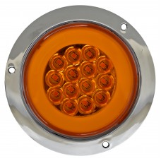 PLAFON REDONDO Bisel Cromado Ojo de Angel Tipo Gel (Alta-Baja) (Luz Led Alta-Estrobo) 12-24v con 14 Leds 10.2 cm AMBAR PLAFON REDONDO Bisel Cromado Ojo de Angel Tipo Gel (Alta-Baja) (Luz Led Alta-Estrobo) 12-24v con 14 Leds 10.2 cm AMBAR