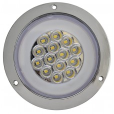 PLAFON REDONDO Bisel Cromado Ojo de Angel Tipo Gel (Alta-Baja) (Luz Led Alta-Estrobo) 12-24v con 14 Leds 10.2 cm BLANCO PLAFON REDONDO Bisel Cromado Ojo de Angel Tipo Gel (Alta-Baja) (Luz Led Alta-Estrobo) 12-24v con 14 Leds 10.2 cm BLANCO