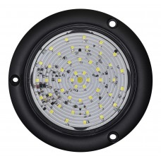 PLAFON REDONDO PLANO Bisel Negro (Luz Led Alta-Baja-Estrobo) 12-24v con 48 Leds 10.2 cm (DOT) BLANCO PLAFON REDONDO PLANO Bisel Negro (Luz Led Alta-Baja-Estrobo) 12-24v con 48 Leds 10.2 cm (DOT) BLANCO