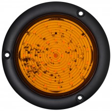 PLAFON REDONDO PLANO Bisel Negro (Luz Led Alta-Baja-Estrobo) 12-24v con 48 Leds 10.2 cm (DOT) AMBAR PLAFON REDONDO PLANO Bisel Negro (Luz Led Alta-Baja-Estrobo) 12-24v con 48 Leds 10.2 cm (DOT) AMBAR