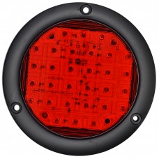 PLAFON REDONDO PLANO Bisel Negro (Luz Led Alta-Baja-Estrobo) 12-24v con 30 Leds 10.8 cm ROJO PLAFON REDONDO PLANO Bisel Negro (Luz Led Alta-Baja-Estrobo) 12-24v con 30 Leds 10.8 cm ROJO