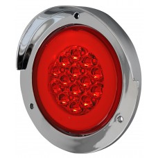 PLAFON REDONDO Bisel Cromado con Visera Ojo de Angel Tipo Gel (Alta-Baja) (Luz Led Alta-Estrobo) 12-24v con 14 Leds 10.2 cm ROJO PLAFON REDONDO Bisel Cromado con Visera Ojo de Angel Tipo Gel (Alta-Baja) (Luz Led Alta-Estrobo) 12-24v con 14 Leds 10.2 cm ROJO