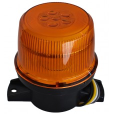 TORRETA 6 Leds con Luz Preventiva-Estrobo-Fija-Giratorio Medida 7.5 x 9 cm 12-24v AMBAR