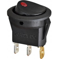 SWITCH INTERRUPTOR UNIVERSAL Boton Rojo con Led (10 pzas)