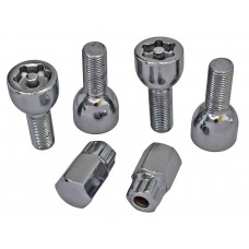 BIRLO CROMADO DE SEGURIDAD Incluye 4 pzas. y 2 Llaves 12 X 1.25