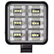 FARO CUADRADO Luz Led Alta Intensidad (Luz Fija y Estrobo) 18 Leds 8.5 x 1.9 cm BLANCO FARO CUADRADO Luz Led Alta Intensidad (Luz Fija y Estrobo) 18 Leds 8.5 x 1.9 cm BLANCO