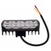 FARO RECTANGULAR Luz Led Alta Intensidad (Luz SPOT Fija y Estrobo) 8.9 x 3.8 x 3 cm