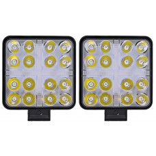 FARO CUADRADO Luz Led Fija con Arillo (Luz Fija y Estrobo Tipo +) 12-24v 10.5 x 2 cm (2 pzas) AZUL FARO CUADRADO Luz Led Fija con Arillo (Luz Fija y Estrobo Tipo +) 12-24v 10.5 x 2 cm (2 pzas) AZUL