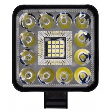 FARO CUADRADO Luz Led Alta Intensidad (Luz Fija y Estrobo) 24 Leds 8.5 x 1.9 cm BLANCO FARO CUADRADO Luz Led Alta Intensidad (Luz Fija y Estrobo) 24 Leds 8.5 x 1.9 cm BLANCO