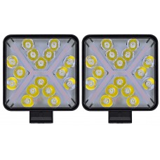 FARO CUADRADO Luz Led Fija con Arillo (Luz Fija y Estrobo Tipo X) 12-24v 10.5 x 2 cm (2 pzas) ROJO FARO CUADRADO Luz Led Fija con Arillo (Luz Fija y Estrobo Tipo X) 12-24v 10.5 x 2 cm (2 pzas) ROJO