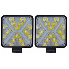 FARO CUADRADO Luz Led Fija con Arillo (Luz Fija y Estrobo Tipo X) 12-24v 10.5 x 2 cm (2 pzas) BLANCO FARO CUADRADO Luz Led Fija con Arillo (Luz Fija y Estrobo Tipo X) 12-24v 10.5 x 2 cm (2 pzas) BLANCO