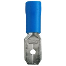 TERMINAL PARA CABLE AISLADA DE ENCHUFE Espada Macho 6.3 mm. Azul (50 pzas)