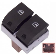 CONTROL DOBLE Elevador Electrico VW Polo-Lupo-Cross Fox-Pointer 05-09 Gol 09-12 *4 Pin Base CAFÉ