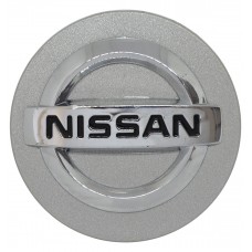 CENTRO DE RIN NISSAN NP300-Frontier Plastico 54 mm. (Jgo. 4 pzas) GRIS-CROMO