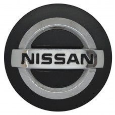 CENTRO DE RIN NISSAN Plastico 52 mm. (Jgo. 4 pzas) NEGRO-CROMO