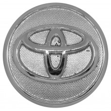 CENTRO DE RIN TOYOTA Yaris-Corolla Plastico  56 mm. (Jgo. 4 pzas) GRIS-CROMO