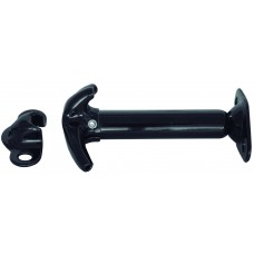 GANCHO METALICO PARA COFRE UNIVERSAL Negro con resorte (10 cm. Largo)