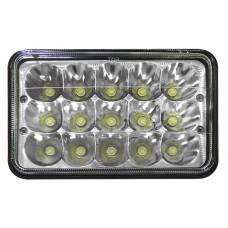 FARO UNIDAD CUADRADA (Luz Led Fija-Alta-Baja) 3w 12v con 15 Hiper Leds 3