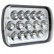 FARO UNIDAD CUADRADA (Luz Led Fija-Alta-Baja) 3w 12v con 15 Hiper Leds 5