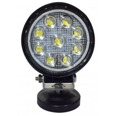 FARO REDONDO 3w (Luz Led Fija-Estrobo) 12v con 9 Hiper Leds BLANCO 4