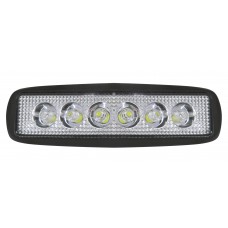 FARO Con 6 hiper leds 3W Bisel Negro LUZ BLANCA