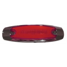 PLAFON RECTANGULAR Bisel Cromado Ojo de Angel Tipo Gel (Alta-Baja) (Luz Led Fija-Estrobo) 12v con 4 Leds ROJO 1