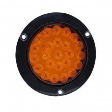 PLAFON REDONDO Bisel Cromado (Luz Led Abrir-Cerrar-Alta-Baja-Estrobo) 12v con 24 Leds 4