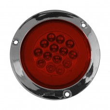 PLAFON REDONDO Bisel Cromado Ojo de Angel Tipo Gel (Luz Led Estrobo) 1500 Lumens con 14 Leds 12-24v 4