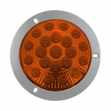 PLAFON REDONDO con Bisel Cromado 21 Leds Ambar 4