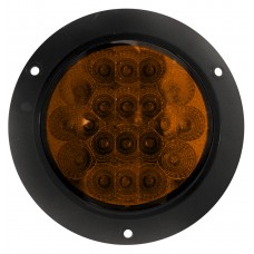 PLAFON REDONDO 20 leds con bisel NEGRO / AMBAR
