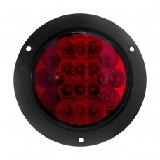 PLAFON REDONDO con Empaque Negro (Luz Led Alta-Baja-Estrobo-Escalera) 12v con 20 Leds 4