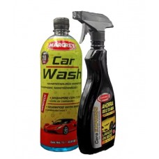 CERA LIQUIDA Margrey COMBO incluye Cera Express 600 ml y Car wash 1L