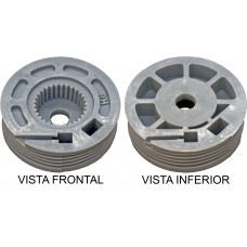 RODILLO ELEVADOR ELECTRICO CHEVROLET Aveo Trasero Mod. 07-17 Ø 5.1 cm. Alto 1.6 cm. DERECHO
