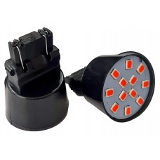 FOCO LED Base 3157 2 Polos con 12 Leds ROJO (2 piezas)