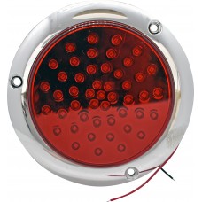 PLAFON REDONDO PLANO Bisel Cromado (Luz Led Alta-Baja-Estrobo) con 48 Leds 4