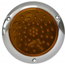 PLAFON REDONDO PLANO Bisel Cromado (Luz Led Alta-Baja-Estrobo) con 48 Leds 4