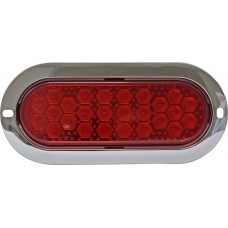 PLAFON OVALADO Bisel Cromado (Luz Led Alta-Baja-Estrobo) 12v con 26 Leds 2