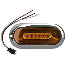 PLAFON OVALADO Bisel Cromado (Luz Led Gel Galactic-Fija) (con Conector 3 Vias) con 24 Leds 12/24V 3