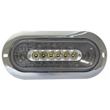 PLAFON OVALADO Bisel Cromado (Luz Led Gel Galactic-Fija) (con Conector 3 Vias) con 24 Leds 12/24V 3