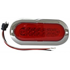 PLAFON OVALADO Bisel Cromado (Luz Led Gel Baja-Alta) (con Conector 3 Vias) con 14 Leds 12/24V 3