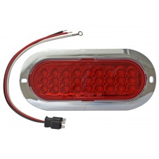 PLAFON OVALADO Bisel Cromado (Luz Led Alta-Baja) (con Conector 3 Vias) con 27 Leds 12/24V 3