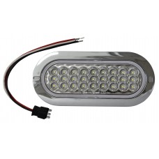 PLAFON OVALADO Bisel Cromado (Luz Led Alta-Baja) (con Conector 3 Vias) con 27 Leds 12/24V 3