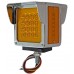 PLAFON DIRECCIONAL CUADRADO con Visera Cromado (Luz Led Angel Baja Alta-Fija-Estrobo) 38 Leds 12/24V 4