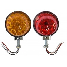 PLAFON DIRECCIONAL REDONDO 12 Leds Doble Cara Estrobo ROJO