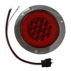 PLAFON REDONDO Bisel Cromado (Luz Gel Fija -Luz Led Fija) (con Conector 3 Vias) con 14 Leds 12/24V 4