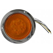 PLAFON REDONDO Bisel Cromado ((Luz Led Gel Turbine Alta Baja) (con Conector 3 Vias) con 6 Leds 12/24V 4